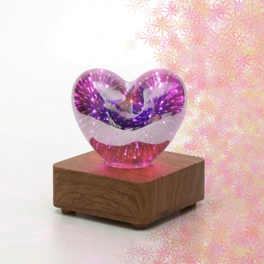 LED Glass Lamp with 3D Fireworks Effect
